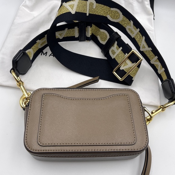 Marc Jacob Snapshot crossbody multi leather bag gray with dust bag gold strap - Picture 8 of 16
